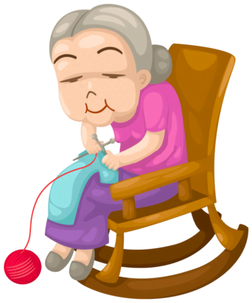 abuela que teje o bruja